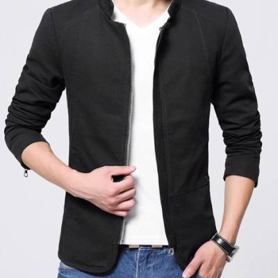 Áo khoác kaki nam giả vest lót dù cao cấp Pigofashion AKK16.1 đen