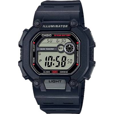 Đồng Hồ Casio Nam W-737H-1AVDF Dây Nhựa - Mặt Vuông Điện Tử - PIN 10 NĂM - WR100M