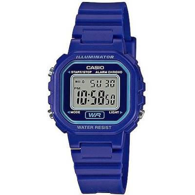 Đồng Hồ Nữ Casio LA-20WH-2ADF Dây Nhựa Màu Xanh - Mặt Vuông