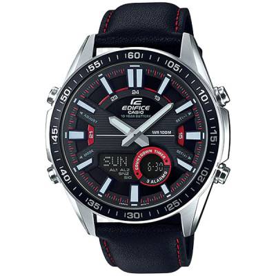 Đồng Hồ Nam Casio Edifice EFV-C100L-1AVDF Dây Da - Tuổi Thọ Pin 10 Năm