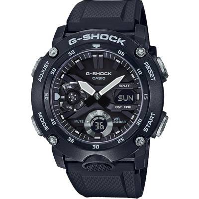 Đồng Hồ Nam Casio G Shock GA-2000S-1ADF Dây Nhựa Đen - Đèn Led Đôi - Chống Nước 200m